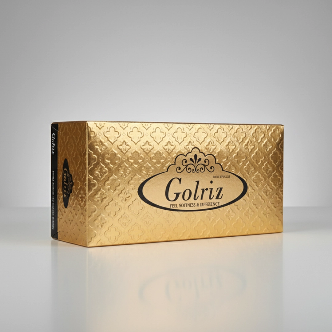 خرید دستمال کاغذی گلریز طلایی ۳۰۰ برگ - برند معتبر